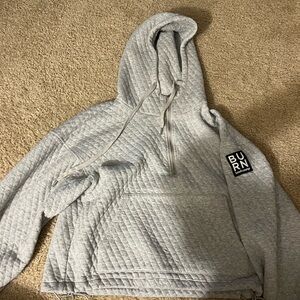 Burn Women's Gray Quilted Hoodie